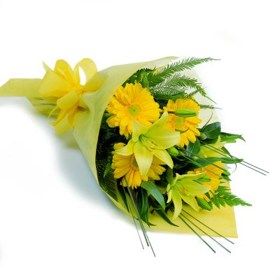  G�lba�� ucuz �i�ek g�nder  lilyum gerbera buketi �zel