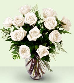  G�lba��na �i�ek , �i�ek�i , �i�ek�ilik  beyaz g�ller cam yada mika vazo