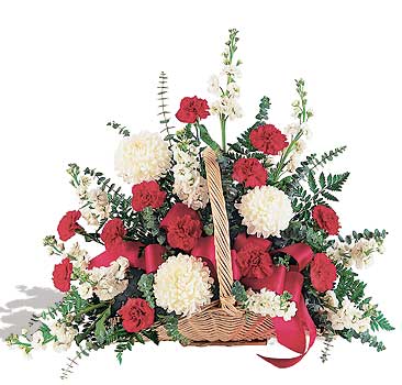 sepet i�erisinde karanfiller    Ankara G�lba�� �i�ek�i uluslararas� �i�ek g�nderme 