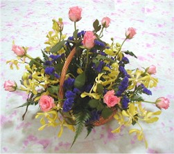  Ankara G�lba�� �i�ek�i uluslararas� �i�ek g�nderme  pembe g�llerden sepetde