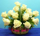 12 adet beyaz g�l sepeti  G�lba�� Ankara �i�ek yolla 