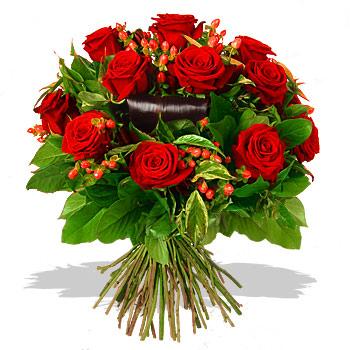 9 adet kirmizi g�l ve kir �i�ekleri  G�lba�� �i�ek sipari�i yurti�i ve yurtd��� �i�ek sipari�i 