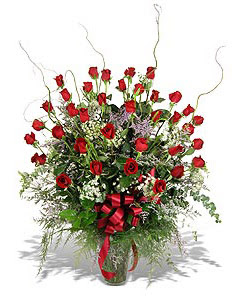  G�lba�� �i�ek�i g�venli kaliteli h�zl� �i�ek  33 adet kirmizi g�l vazo i�erisinde