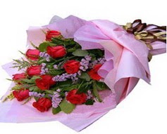 11 adet kirmizi g�llerden g�rsel buket  G�lba�� �i�ek g�nder cicekciler , cicek siparisi 
