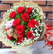 7 adet k�rm�z� g�l 2 adet 10 cm ay� buketi  Ankara �i�ek�i G�lba�� �nternetten �i�ek sipari�i 