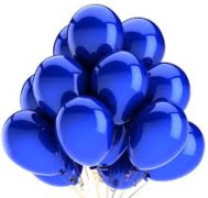 25 adet mavi uan balon buketi