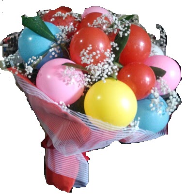 12 adet renkli balonlardan g�rsel balon buketi