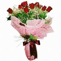  G�lba�� �i�ek�i g�venli kaliteli h�zl� �i�ek  12 adet kirmizi kalite g�l