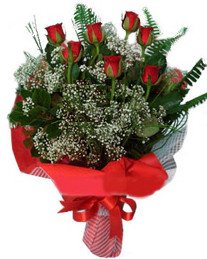 7 k�rm�z� g�l buketi  �i�ek�i G�lba�� �i�ek�i ma�azas� 
