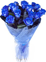9 adet mavi gülden buket çiçeği  ankara Gölbaşı çiçek mağazası , çiçekçi adresleri 