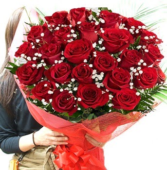 K�z isteme �i�e�i buketi 33 adet k�rm�z� g�l  G�lba�� �i�ek g�nder cicekciler , cicek siparisi 