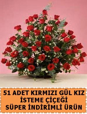 51 Adet k�rm�z� g�lden k�z isteme �i�e�i  G�lba�� �i�ek sipari�i yurti�i ve yurtd��� �i�ek sipari�i 