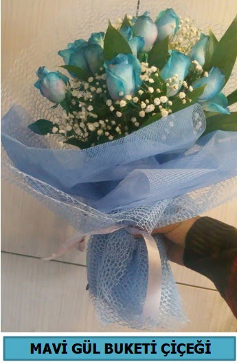 12 adet mavi g�lden mavi buket  G�lba�� anneler g�n� �i�ek yolla 