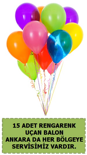 15 adet uan balon rengarenk  Ankara Glba hediye sevgilime hediye iek 