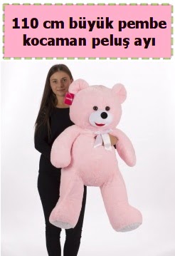 110 cm b�y�k pembe kocaman pelu� ay�  G�lba�� �i�ek g�nder cicekciler , cicek siparisi 