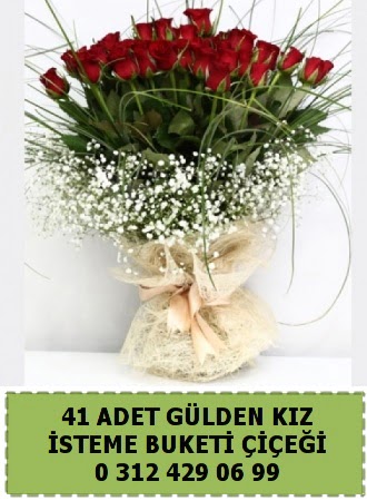 41 k�rm�z� g�lden k�z isteme �i�e�i buketi  G�lba�� �i�ek g�nder cicekciler , cicek siparisi w