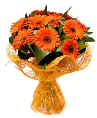 11 adet turuncu gerbera buketi  G�lba�� �i�ek yolla online �i�ek�i , �i�ek sipari�i 