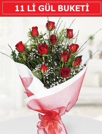 11 adet k�rm�z� g�l buketi A�k budur  G�lba�� �i�ek g�nder cicekciler , cicek siparisi 