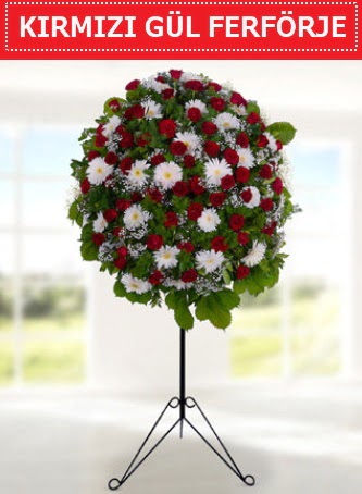 K�rm�z� g�l ferf�rje 40 adet g�l ve gerbera  Ankara G�lba�� �i�ek�i uluslararas� �i�ek g�nderme 