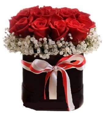 Siyah kutuda 23 adet k�rm�z� g�l tanzimi  G�lba�� �i�ek g�nder cicekciler , cicek siparisi 