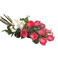 9 adet pembe renkte g�l   Ankara �i�ek�i G�lba�� �nternetten �i�ek sipari�i 