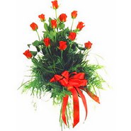 12 adet kirmizi g�lden buket   Ankara G�lba�� �i�ek�i uluslararas� �i�ek g�nderme 