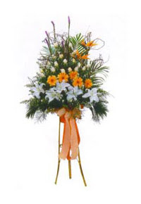  G�lba�� �i�ek�iler  �i�ek sipari�i sitesi  Kazablanka, gerbera ve g�llerle hazirlanmis ferfor