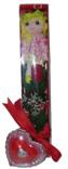  Ankara çiçekçi Gölbaşı İnternetten çiçek siparişi  kutu içinde 1 adet gül oyuncak ve mum 