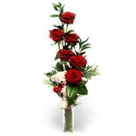  Ankara Gölbaşı 14 şubat sevgililer günü çiçek  7 adet kirmizi gül ve pelus oyuncak