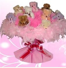 11 adet pelus ayicik buketi  Ankara G�lba�� hediye sevgilime hediye �i�ek 