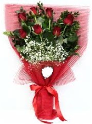 7 adet k�rm�z� g�lden buket tanzimi  G�lba�� Ankara �i�ek yolla 