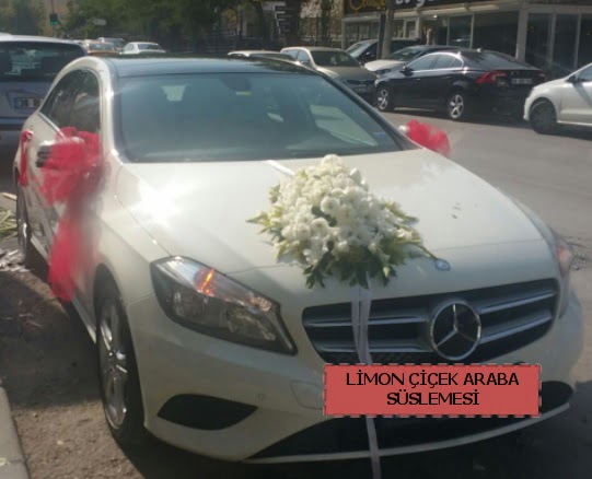 Araba süslemesi gelin arabası süsleme modeli  Ankara Gölbaşı hediye sevgilime hediye çiçek 
