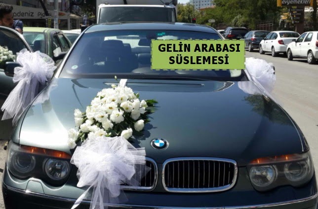 Gelin Arabası süslemesi Düğün arabası  Ankara Gölbaşı çiçekçi uluslararası çiçek gönderme 