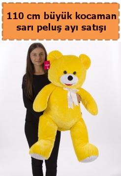 110 cm b�y�k sar� kocaman pelu� ay�  Ankara G�lba�� �i�ek�i uluslararas� �i�ek g�nderme 