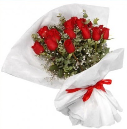 9 adet k�rm�z� g�l buketi  G�lba�� �i�ek kaliteli taze ve ucuz �i�ekler 